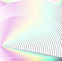 colorful abstract colored grid lines on white background