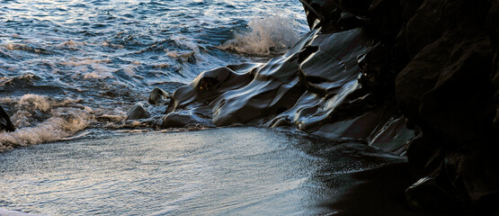 black beach of Stromboli