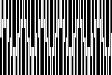 Abstract pattern. Design regular of vertical stripe white on black background. Design print for illustration, texture, textile, wallpaper, background.