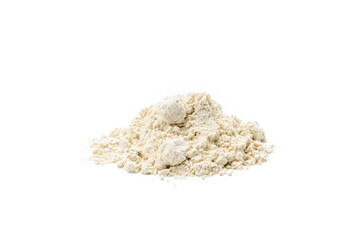 dry wasabi powder isolated on a white background. above view