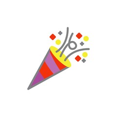 confetti flat Icon.carnival and tool vector illustration on white background