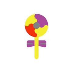 lollipop flat Icon.carnival and tool vector illustration on white background
