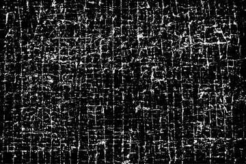 Grunge background black and white. Texture of chips, cracks, scratches, scuffs, dust, dirt. Dark monochrome surface. Old vintage vector pattern