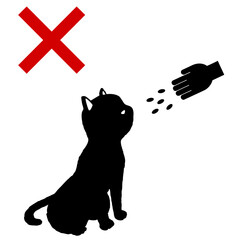 餌付け禁止ねこ３