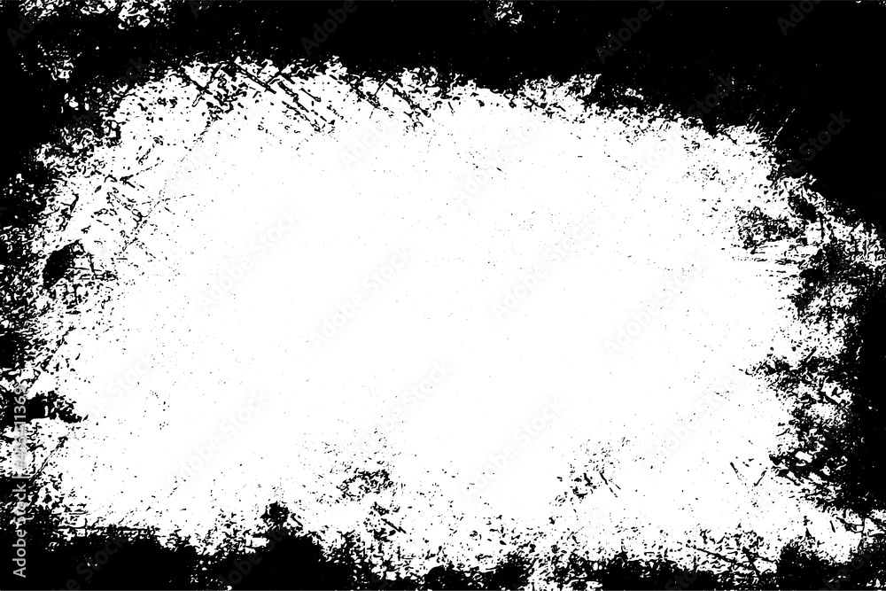 Wall mural grunge background black and white. texture of chips, cracks, scratches, scuffs, dust, dirt. dark mon