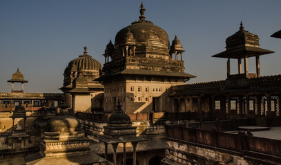 At the top of Orchha Fort