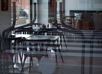 Cafetería cerrada durante la pandemia