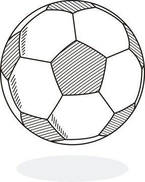 Hand drawn Soccer ball vector design,vector illustration