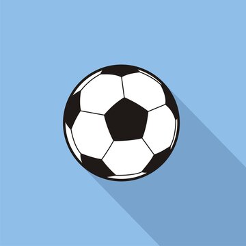 Hand drawn Soccer ball on flat style,vector illustration