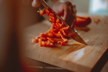 Cooking fajitas at home