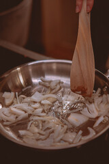 Cooking fajitas at home