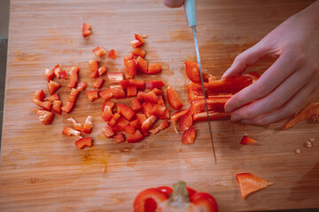 Cooking fajitas at home