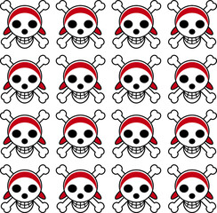 Some cute skull with white Background