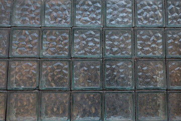Surfaces dirty glass block wall for effect background