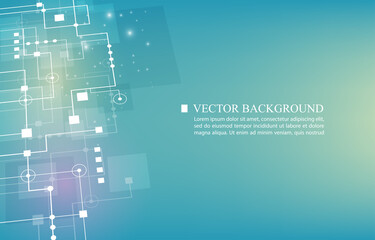 Obraz premium abstract vector technology cyber connection network design