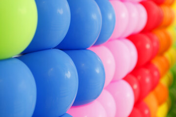colorful  balloon on wall