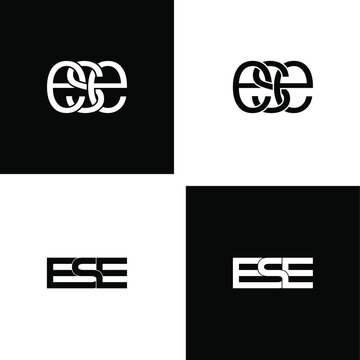 ese letter original monogram logo design
