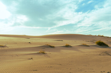 Fototapeta na wymiar Desert with beautiful sky