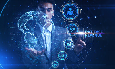 Increase revenue concept. Business, Technology, Internet and network concept.