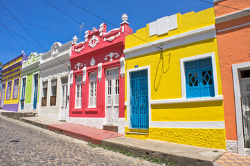 Olinda, Old city street view, Brazil, South America - obrazy, fototapety, plakaty