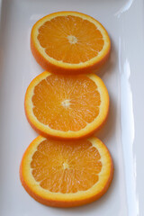 Three Orange Slices vertical