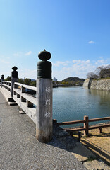世界遺産の姫路城の桜門橋