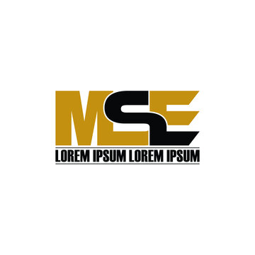 MSE letter monogram logo design vector