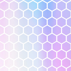 ハニカムタイルの背景　オーロラカラー