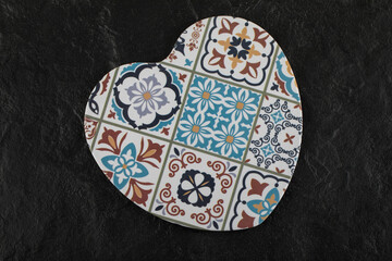 A beautiful empty plate in the shape of a heart