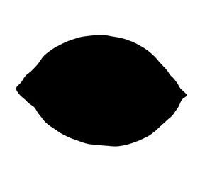 美味しいレモンのシルエット