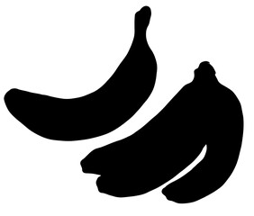 美味しいバナナのシルエット