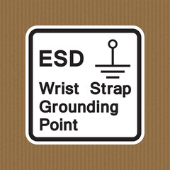 Grounding Point Symbol Sign, Vector Illustration, Isolate On White Background Label. EPS10