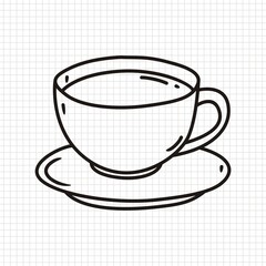 a cup of coffee in doodle style