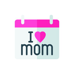 Happy Mother's Day Flat Icon Logo Illustration Vector Isolated. Happy Mother's Day Icon-Set. Suitable for Web Design, Logo, App, and Upscale Your Business.