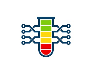 Technological bottle laboratory with battery inside