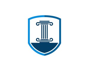 Simple shield with law pillars inside