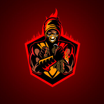 Fire Ninja vector illustration symbol insignia