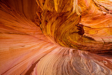 The beautiful landscape and rock formations of Coyote Buttes South in the Vermilion Cliffs National Monument in northern Arizona