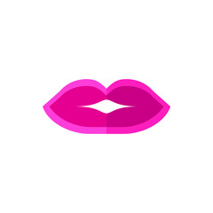 Lips and Mouth Flat Icon Logo Illustration Vector Isolated. Happy Mother's Day Icon-Set. Suitable for Web Design, Logo, App, and Upscale Your Business.