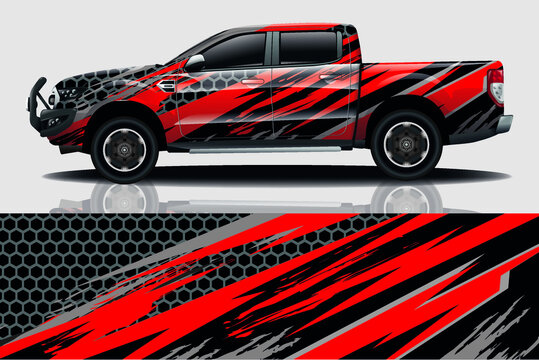 Car wrap graphic racing abstract background for wrap and vinyl sticker