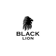 Black Lion Logo Design Vector