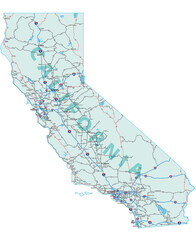 California State Interstate Map