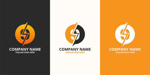 Electric initial number 9 Logo Icon Template. Illustration vector graphic. Design concept Electrical Bolt With number symbol. Perfect for corporate, more technology brand identity