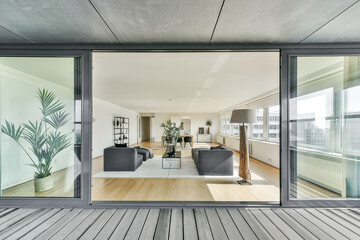 Living room of house in elegant design