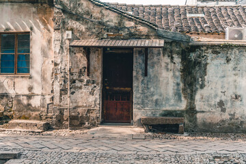 Fototapeta na wymiar A vintage traditional Chinese residential house in Suzhou, China.