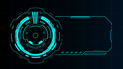 Circle futuristic interface hud vector design.  © photostockatinat