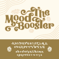 vector fun retro font alphabet © Irkham