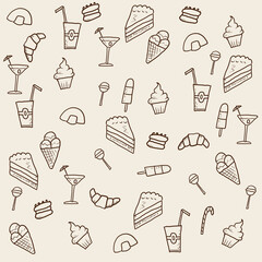 Food box cover texture illustration design. New food market store wallpaper background design art.