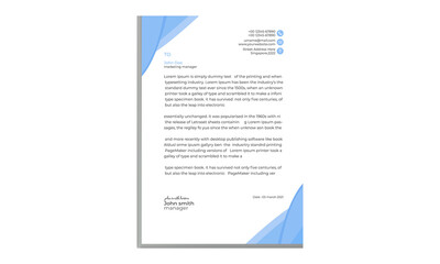 Letterhead Template Design.