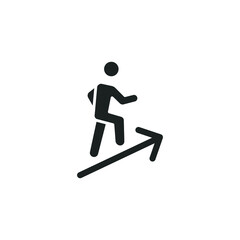 Personal development glyph icon. Simple solid style for web and app. Strategy management, capital, human, leadership concept. Vector illustration isolated on white background. EPS 10.